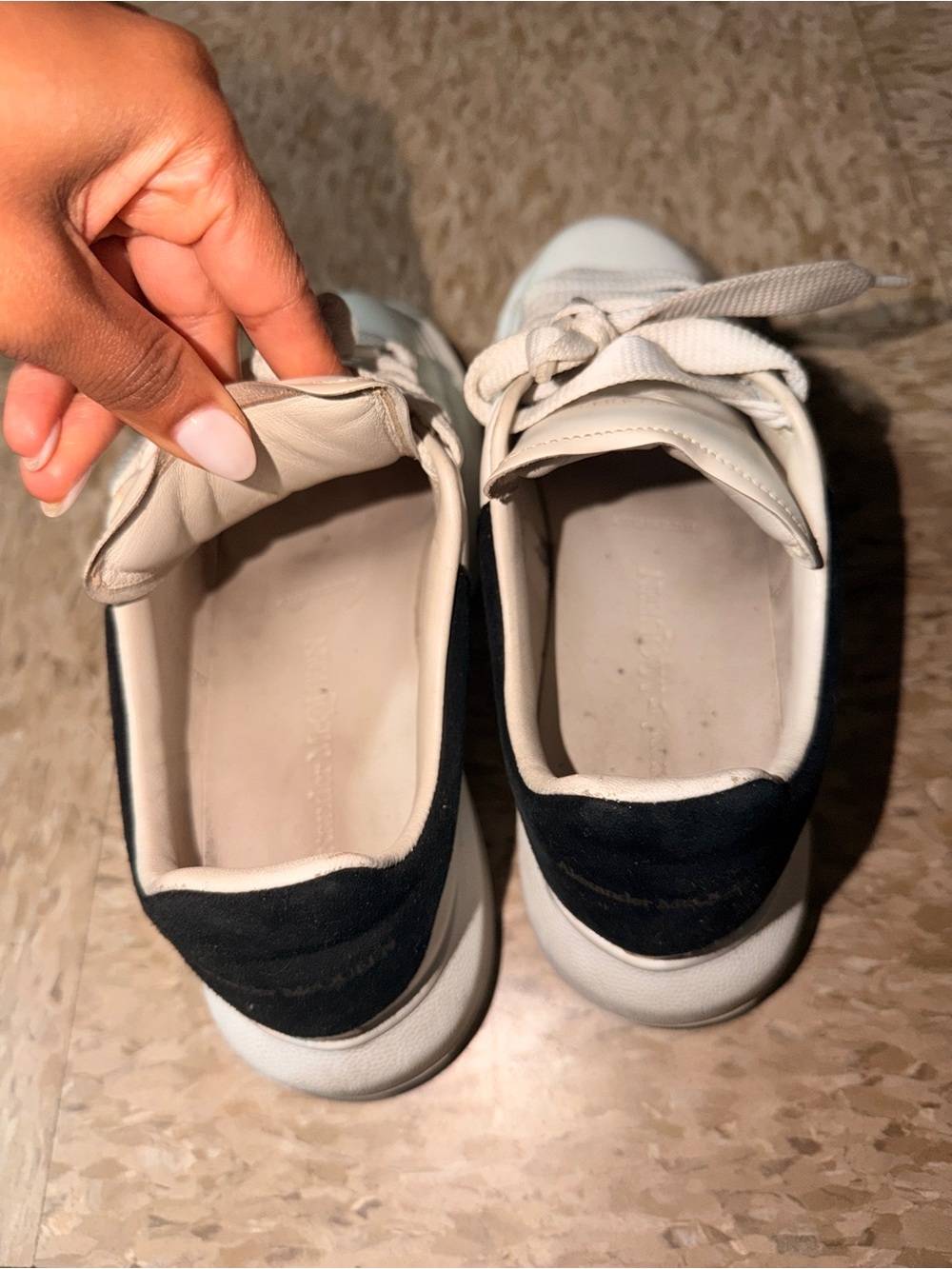 Alexander McQueen Cream-White Platform Sneakers
